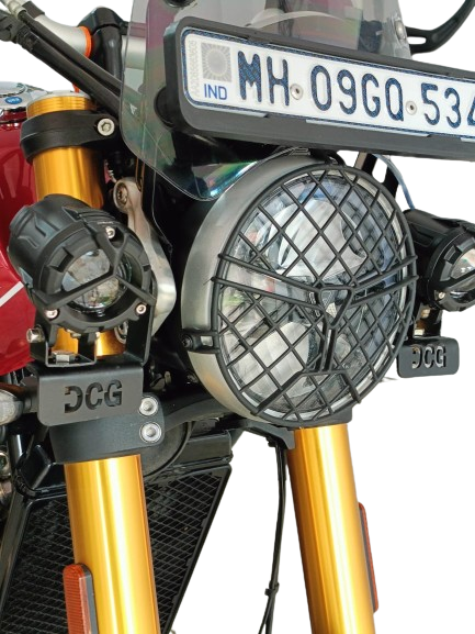 DCG Fog Light Mount for Triumph Speed 400 | Clamp Brackets (Black, Set of 2)