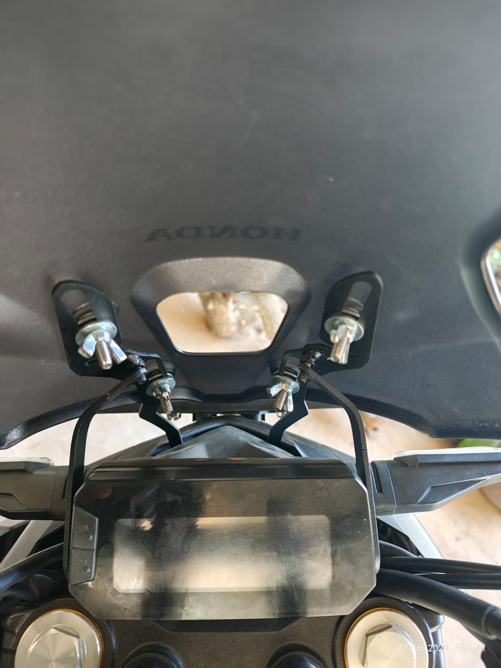 Deshcustom Gears Visor Mount for Honda CB300F - Black,|CB300F Compatible only