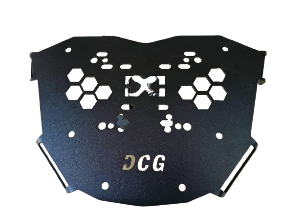 DCG Universal Tail Rack Plate for Yezdi Adventure, Himalayan 411,xpulse 200, vstrom 250 | Large,Black
