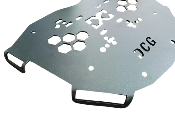 DCG Universal Tail Rack Plate for Yezdi Adventure, Himalayan 411,xpulse 200, vstrom 250 | Large,Black